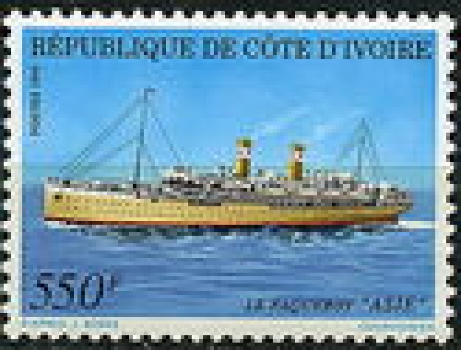 Почтовая марка Флот Кот-Дивуар Михель № 1047-148