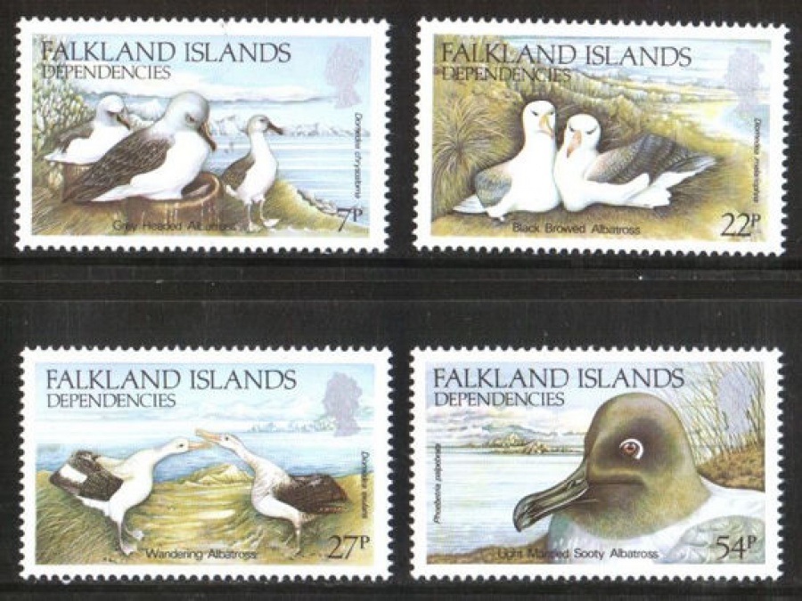 Почтовая марка Фауна. Фолклендские острова. Михель № 129-132 без полей