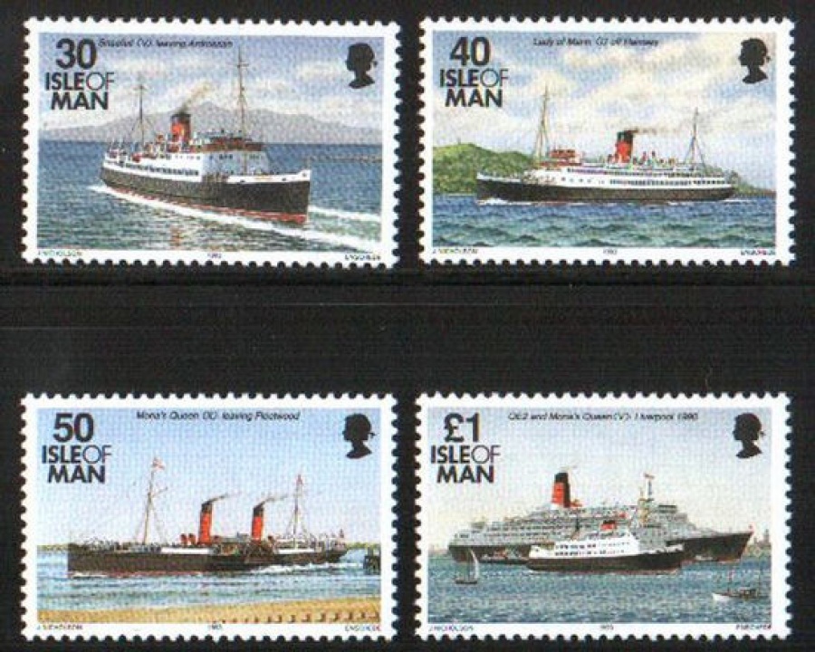 Почтовая марка Флот. Остров Мэн. Михель № 560-563
