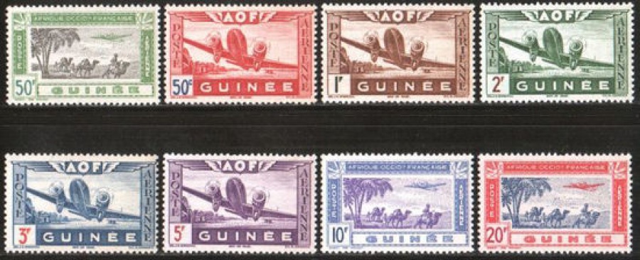 Почтовая марка Авиация. Гвинея. Михель № 190-197