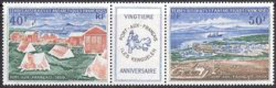 Почтовая марка Французские территории в Антарктике. Михель № 65-66 (Сцепка)