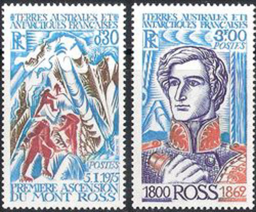Почтовая марка Французские территории в Антарктике. Михель № 109-110