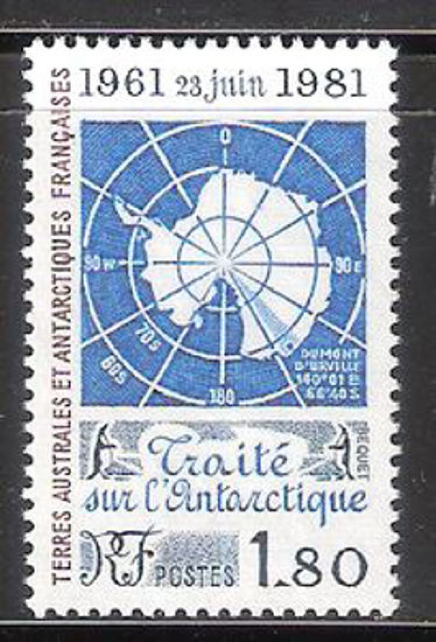 Почтовая марка Французские территории в Антарктике. Михель № 157