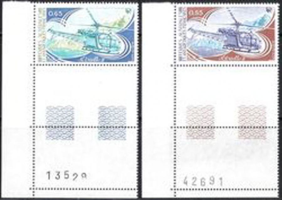 Почтовая марка Французские территории в Антарктике. Михель № 158-159