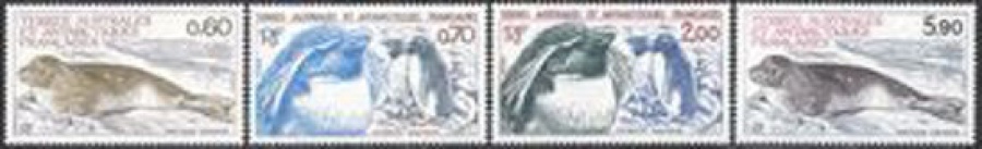 Почтовая марка Французские территории в Антарктике. Михель № 184-187