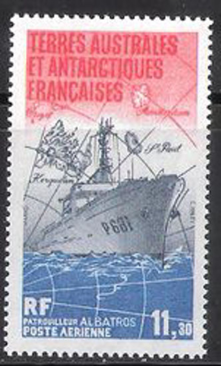 Почтовая марка Французские территории в Антарктике. Михель № 194