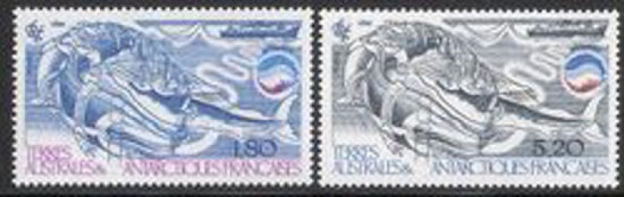 Почтовая марка Французские территории в Антарктике. Михель № 200-201