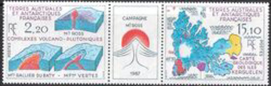 Почтовая марка Французские территории в Антарктике. Михель № 242-243 (Сцепка)