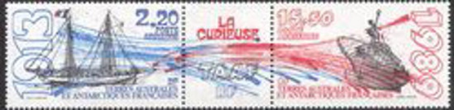 Почтовая марка Французские территории в Антарктике. Михель № 252-253 (Сцепка)