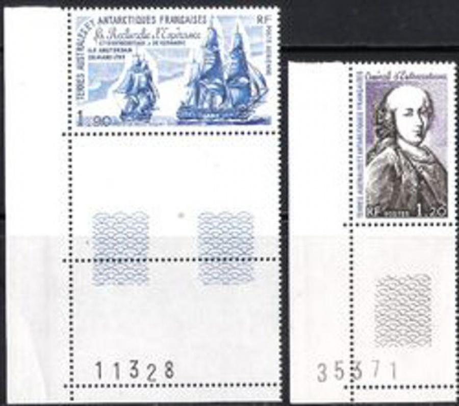 Почтовая марка Французские территории в Антарктике. Михель № 140-141