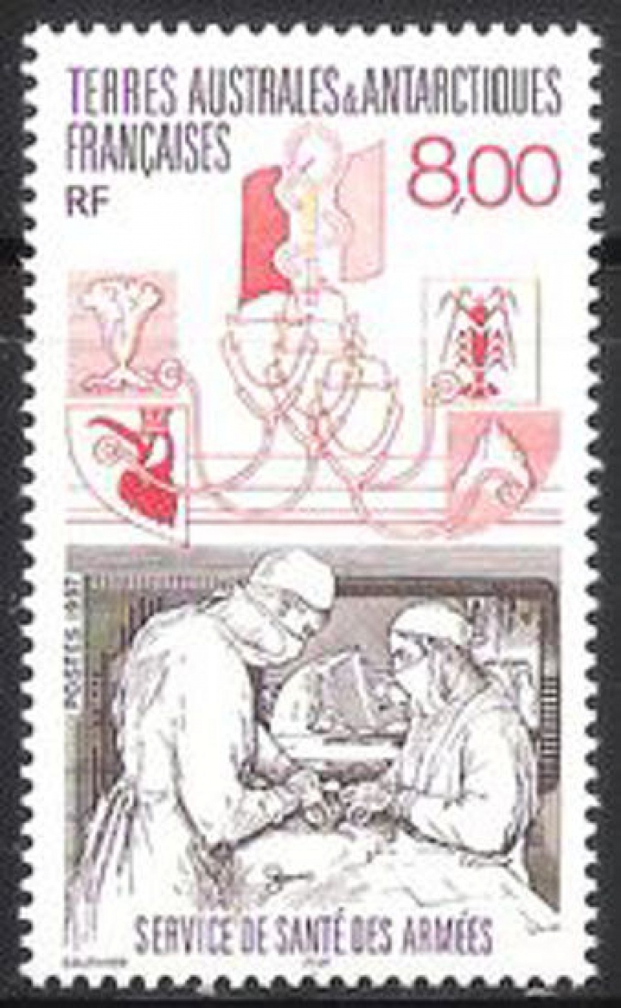 Почтовая марка Французские территории в Антарктике. Михель № 363