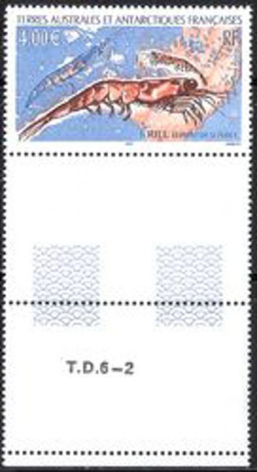 Почтовая марка Французские территории в Антарктике. Михель № 552