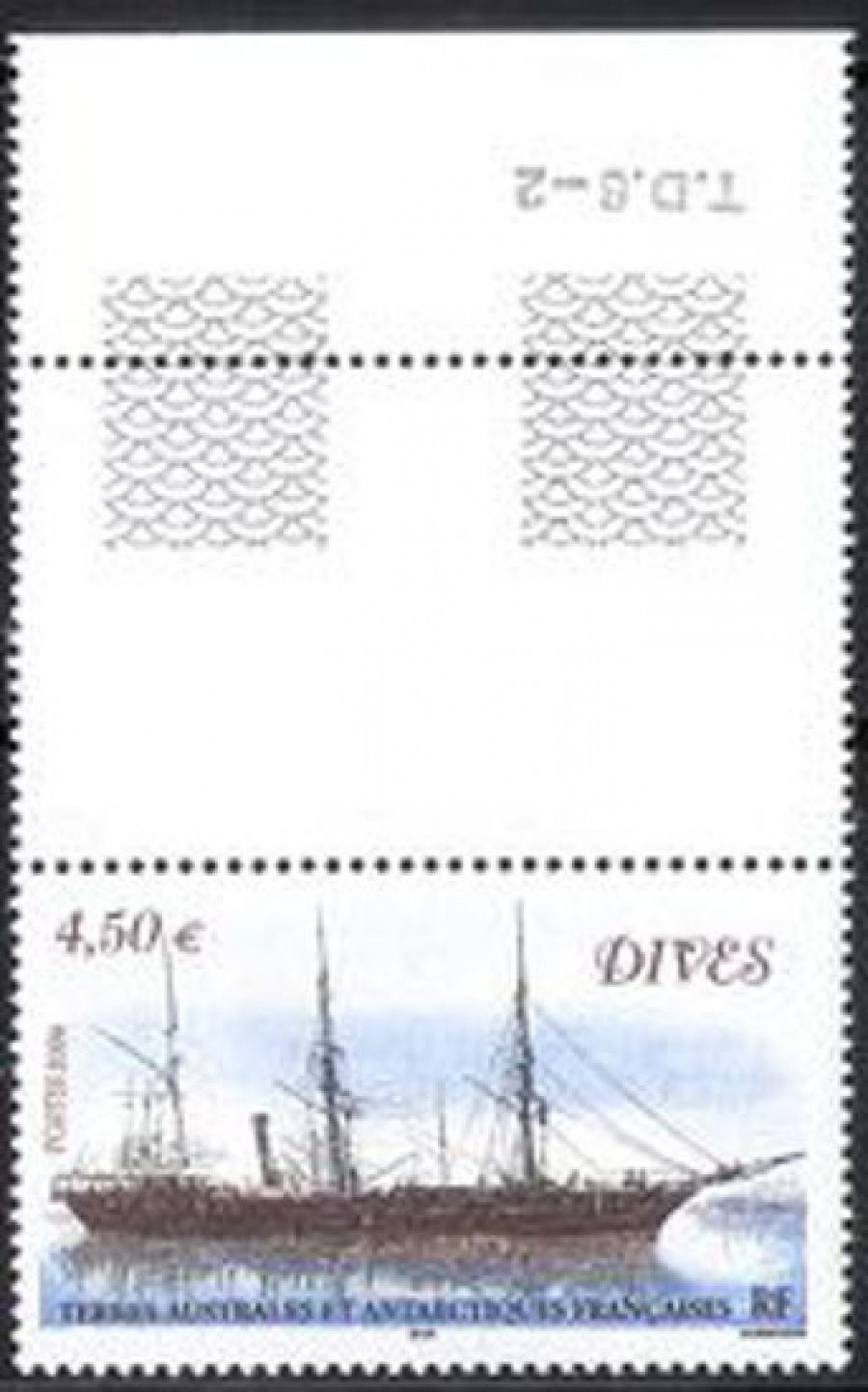 Почтовая марка Французские территории в Антарктике. Михель № 553