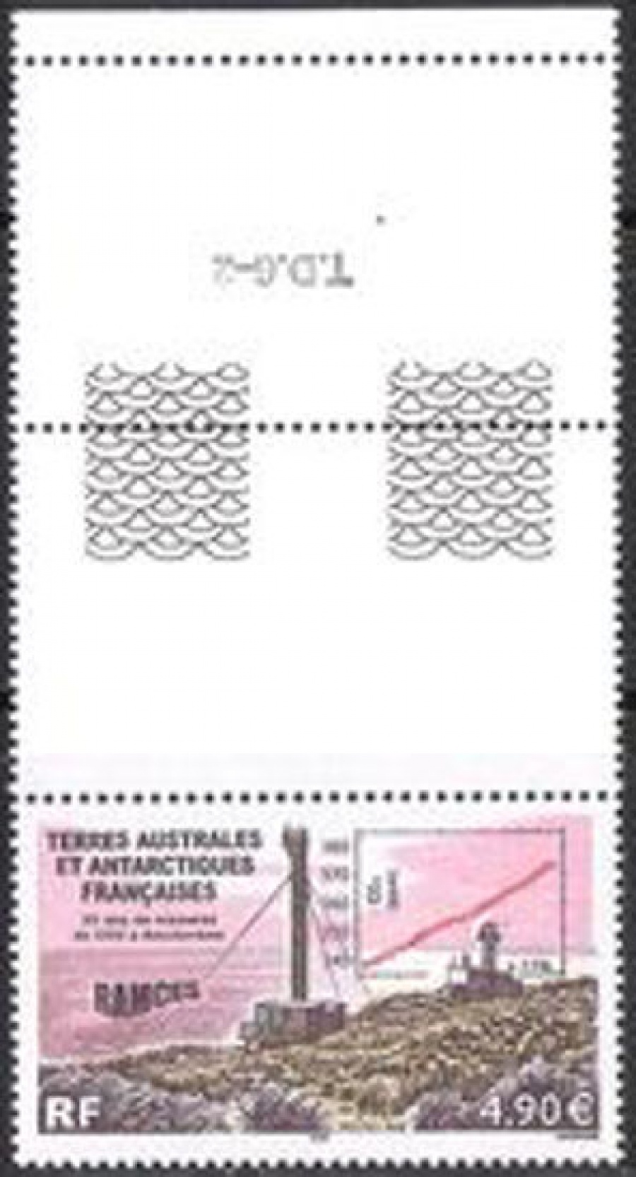 Почтовая марка Французские территории в Антарктике. Михель № 601
