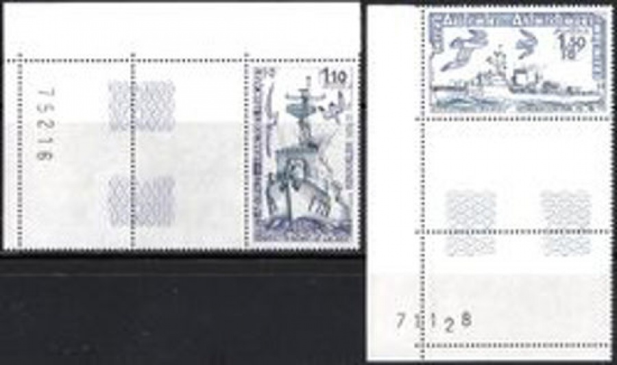 Почтовая марка Французские территории в Антарктике. Михель № 138-139