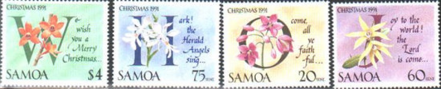 Рождество. Самоа. Михель №720-723
