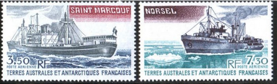 Почтовая марка Флот. Французские территории в Антарктике. Михель № 155-156