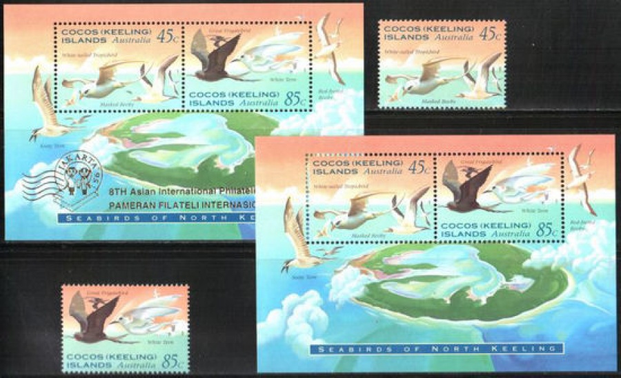 Почтовая марка Фауна. Кокосовые острова. Михель № 332-333, Блок 14, 14 I