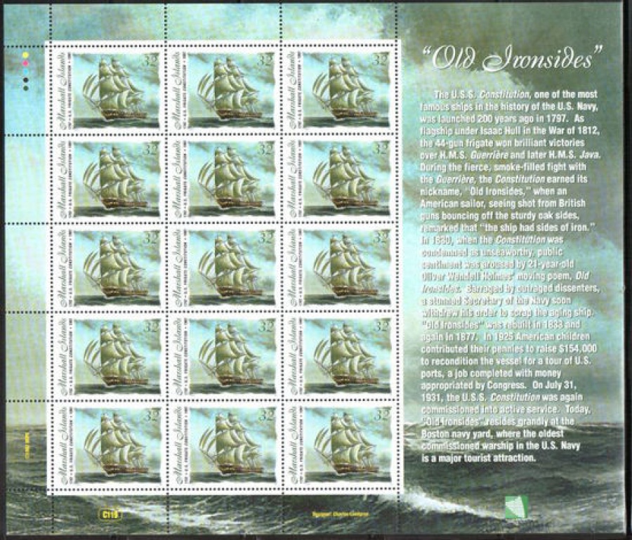 Почтовая марка Флот. Маршалловы Острова. Михель № 864 Лист