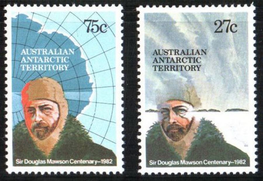 Почтовая марка «Антарктика». Австралийские территории в Антарктике. Михель № 53-54 марки