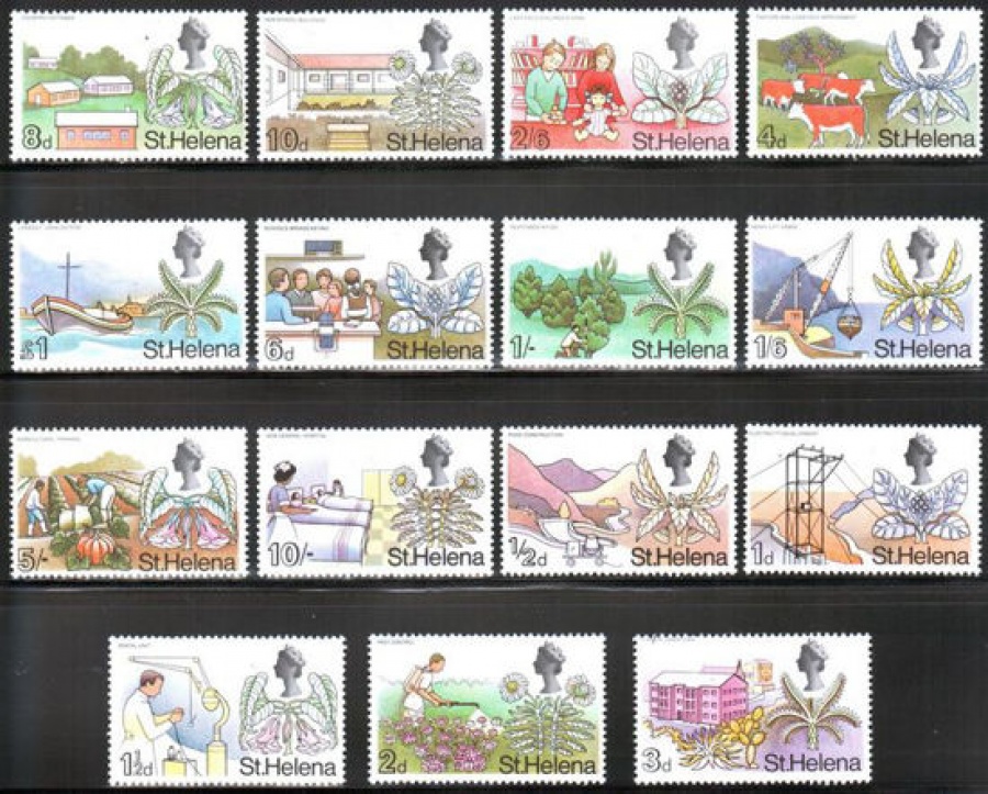 Почтовая марка Остров Святой Елены. Михель № 196-210