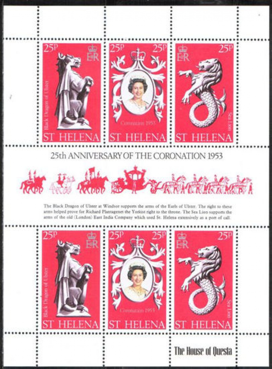 Почтовая марка Остров Святой Елены. Михель № 304-306 Лист