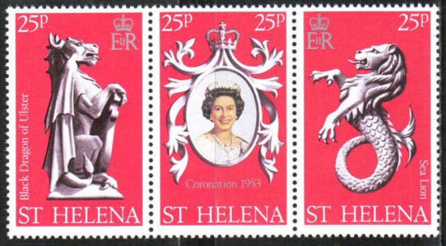 Почтовая марка Остров Святой Елены. Михель № 304-306 (Сцепка)