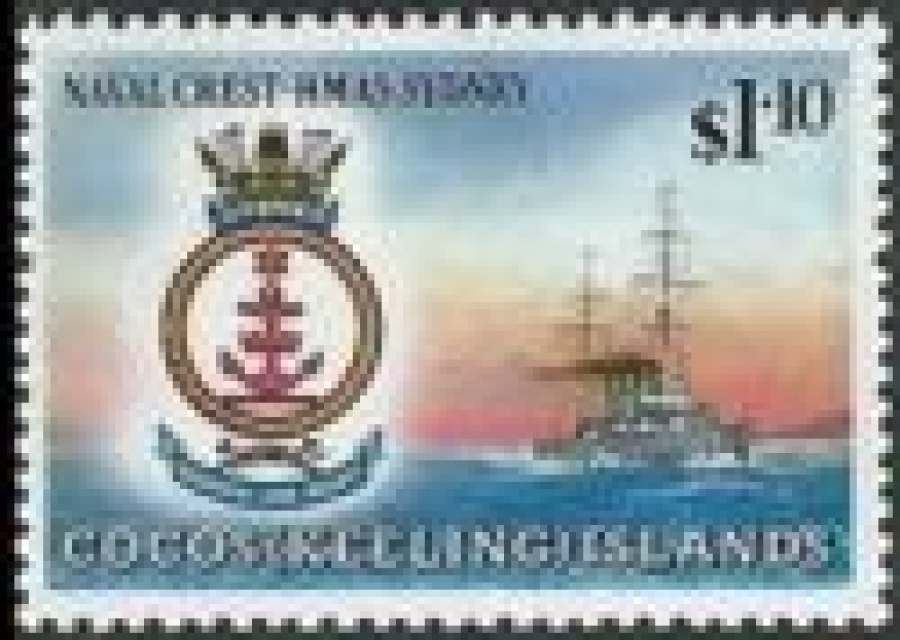 Почтовая марка Флот. Кокосовые острова. Михель 220-223, Блок №8