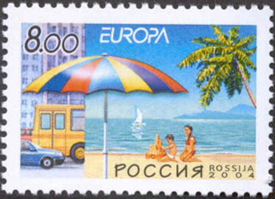 Почтовая марка Россия 2004 № 940. Отдых. Выпуск по программе «Европа»