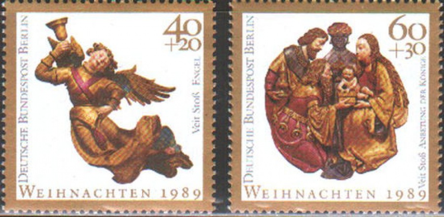 Рождество. Германия (ГДР). Михель № 858-859