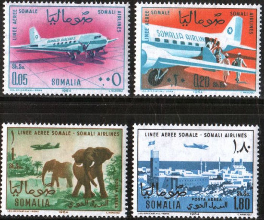 Почтовая марка Авиация 1. Сомали. Михель № 64-67