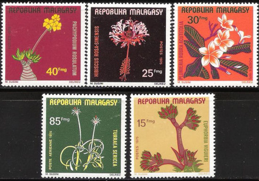 Почтовая марка Флора. Мадагаскар. Михель № 748-752