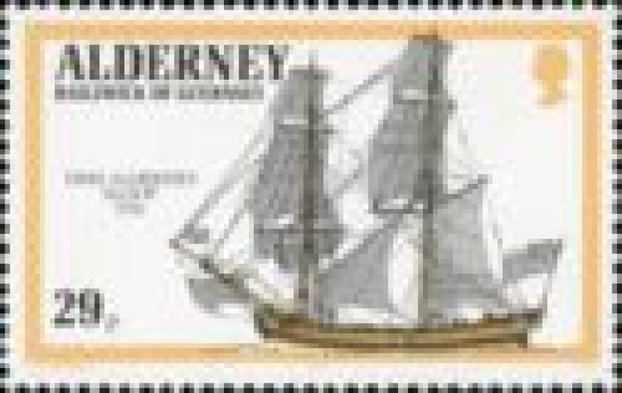 Почтовая марка Флот Гернси-Олдерни Михель №43-47