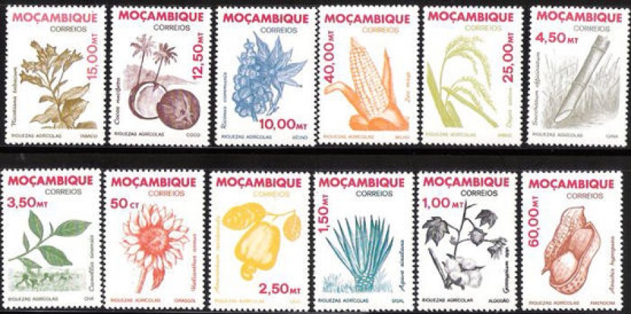 Почтовая марка Флора. Мозамбик. Михель № 828-839