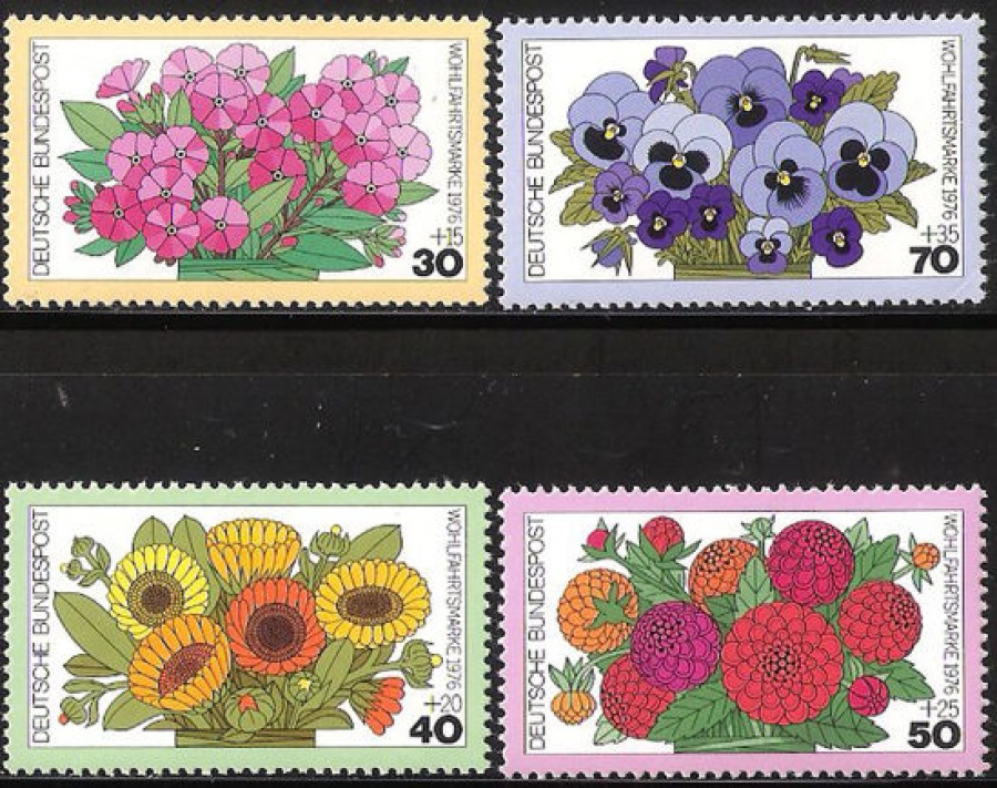 Почтовая марка Флора. Германия. Михель № 904-907
