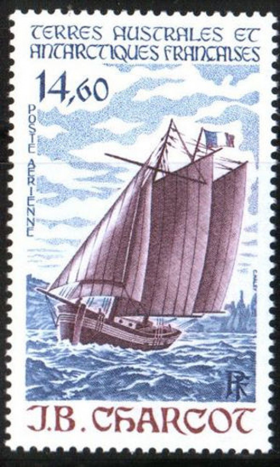 Почтовая марка Флот. Французские территории в Антарктике. Михель № 228