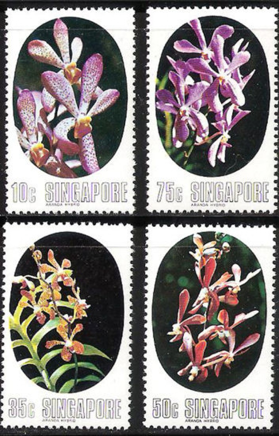 Почтовая марка Флора. Сингапур. Михель № 250-253