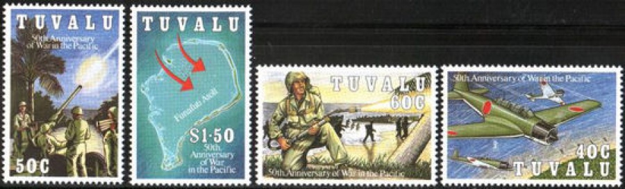 Почтовая марка Авиация 1. Тувалу. Михель № 654-657
