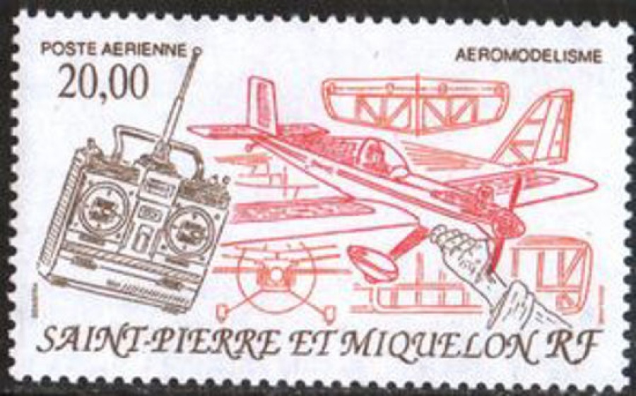 Почтовая марка Авиация 1. Сен-Пьер и Микелон. Михель № 638