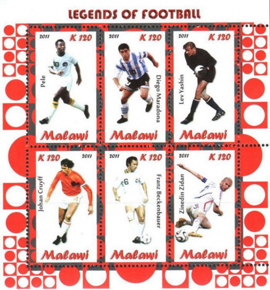 Почтовая марка Футбол. Малави. Михель № ? Блок 06