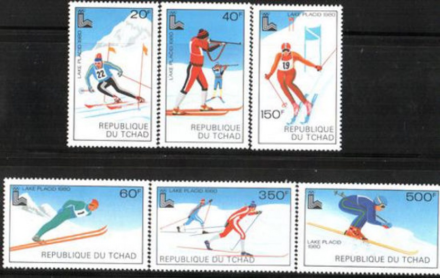 Почтовая марка Спорт. Чад. Михель № 877-882