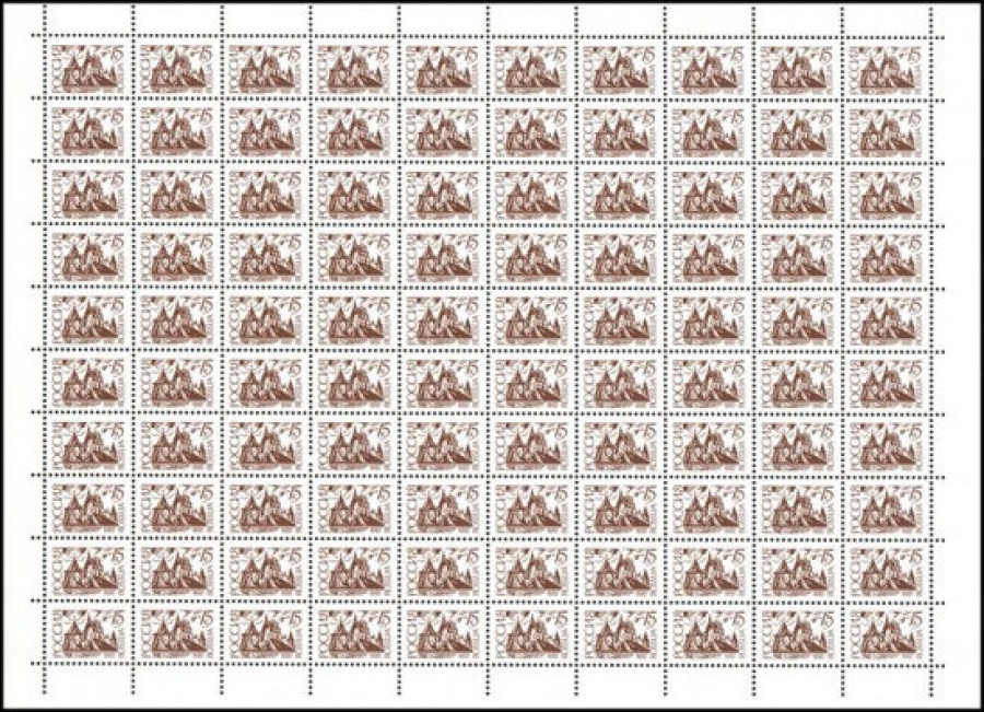 Почтовые марки Стандарт № 47 А Лист. Простая бумага