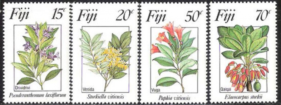 Почтовая марка Флора. Острова Фиджи. Михель № 504-507 (неплоная серия