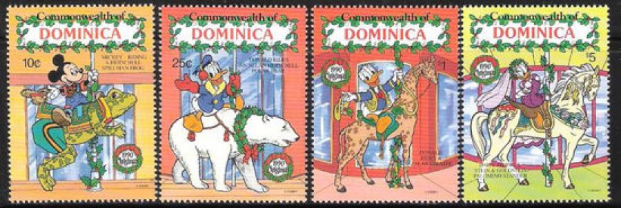 Почтовая марка Мультики. Доминика. Михель № 1354-1361