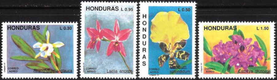 Почтовая марка Флора. Гондурас. Михель № 1105-1108