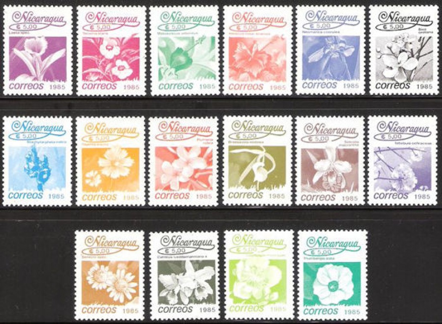 Почтовая марка Флора. Никарагуа. Михель № 2652-2667