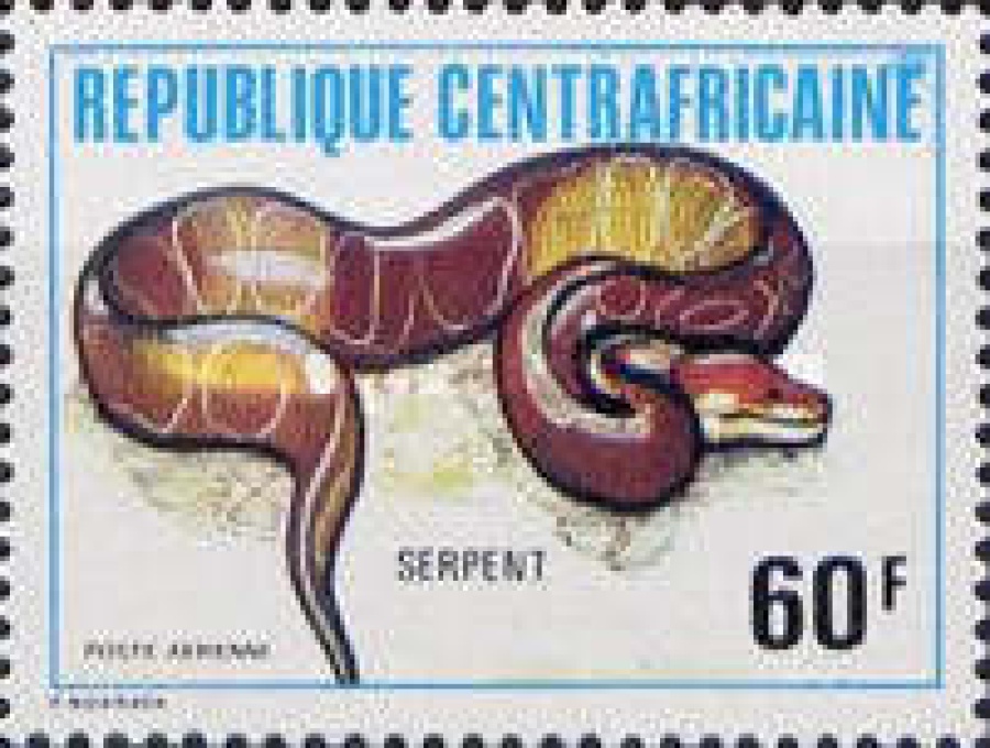 Почтовая марка Фауна Центрально-Африканская Республика Михель № 790-792