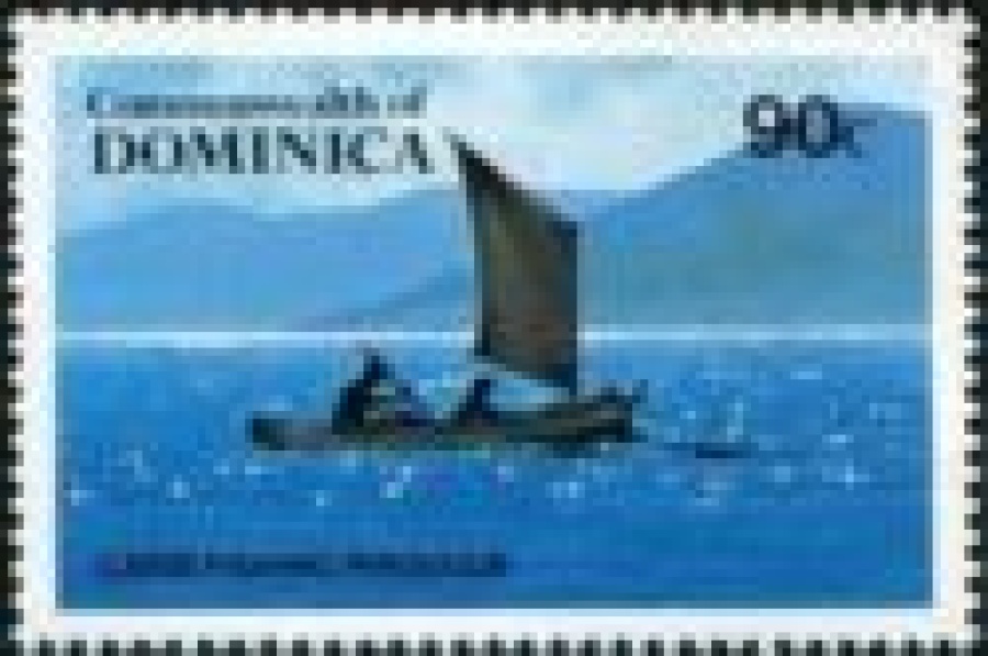 Почтовая марка Флот Доминика Михель № 856-859, бл