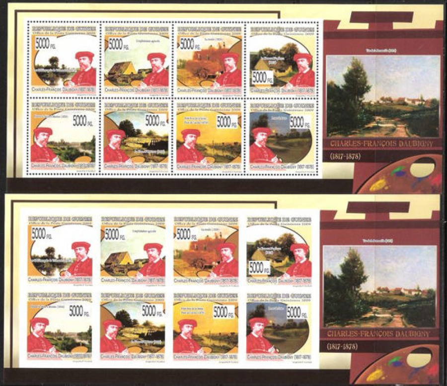 Почтовая марка НК. Гвинея. Михель № 6919-6926 2 листа
