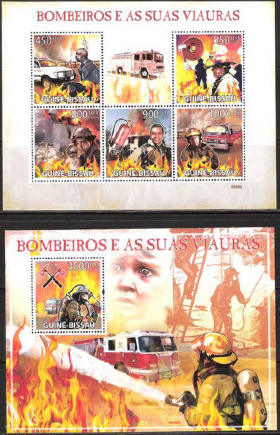 Почтовая марка НК. Гвинея-Бисау. Михель № 4402-4406 и ПБ № 716